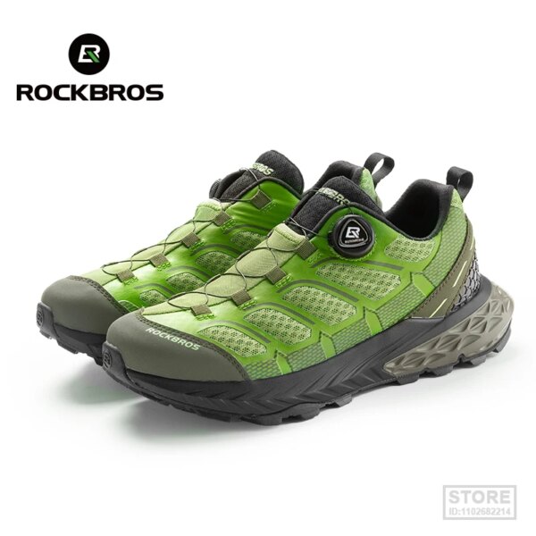 ROCKBROS-zapatos deportivos para ciclismo para hombre, calzado para actividades al aire libre, zapatillas antideslizantes suaves y transpirables para senderismo, escalada y acampada