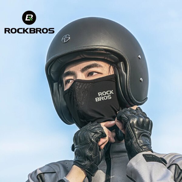 ROCKBROS-mascarilla de verano para motocicleta, pasamontañas absorbente transpirable para el sudor, bufanda con protección solar UV, forro para casco, máscara de secado rápido