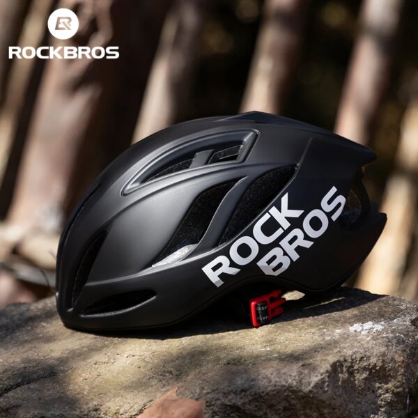 ROCKBROS-casco de ciclismo ultraligero, protección de seguridad moldeada integralmente, ventilación transpirable, casco para bicicleta de carretera