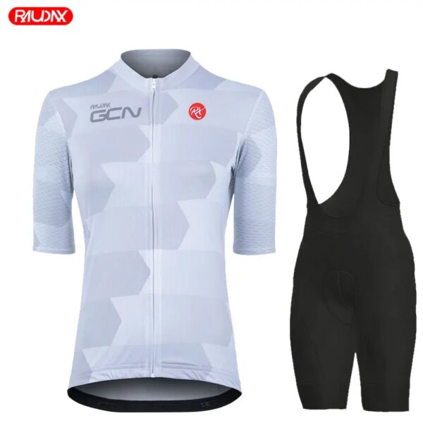 Raudax Gcn equipo deportivo ropa de ciclismo para mujer conjunto de Jersey de ciclismo de manga corta de verano ropa para bicicleta de montaña transpirable de secado rápido