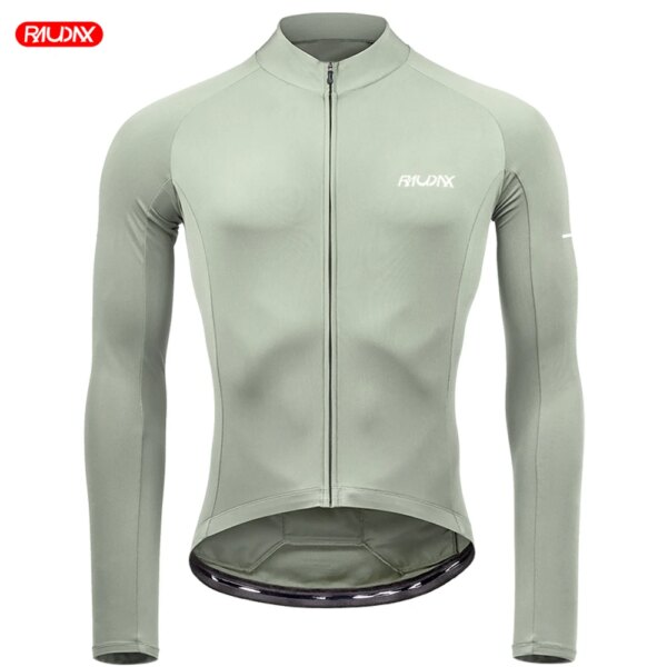 Raudax manga larga ciclismo Jersey ropa ciclismo carreras verano ciclismo ropa Maillot verano bicicleta desgaste camisas