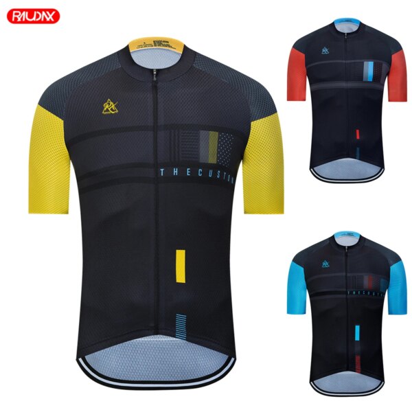 Raudax hombres camisetas para descensos verano MTB bicicleta camisas Offroad ciclismo Jersey Tops ropa deportiva ropa de ciclismo ropa de bicicleta