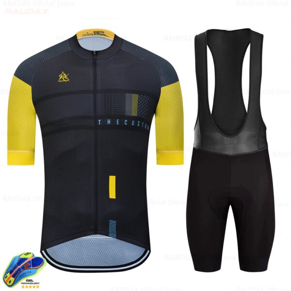 Ropa de hombre Raudax, ropa de ciclismo Better Rainbow Team RX Areo, ropa de ciclismo de manga corta, conjuntos de bicicleta de carretera de verano