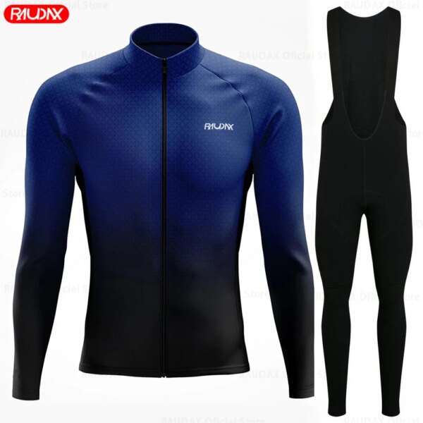 Raudax-Conjuntos De Jersey De Ciclismo para primavera y otoño, ropa De Ciclismo para hombre, ropa De Ciclismo De montaña y carretera, ropa De manga larga