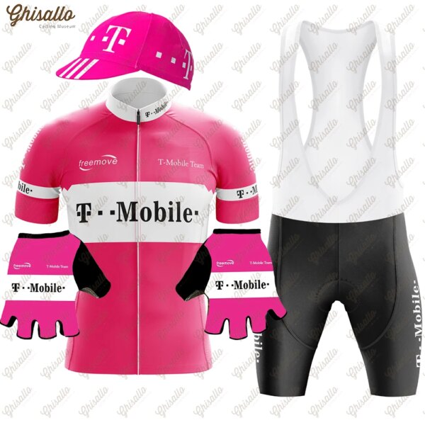 Conjunto de Jersey de Ciclismo de manga corta para equipo de triatlón Retro para hombre, pantalones cortos con pechera, Ropa de Ciclismo, uniforme para bicicleta de montaña