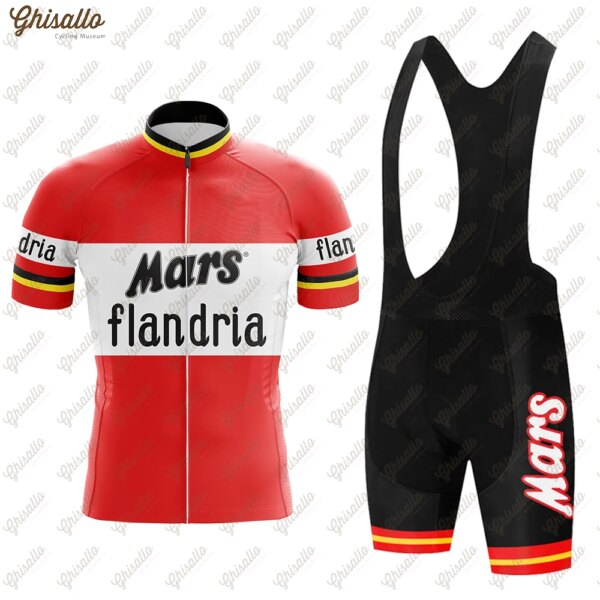 Conjunto de Jersey de ciclismo para equipo de triatlón Retro rojo para hombre, equipo de bicicleta de carretera, camiseta de ciclismo, pantalones cortos de secado rápido, ropa de bicicleta