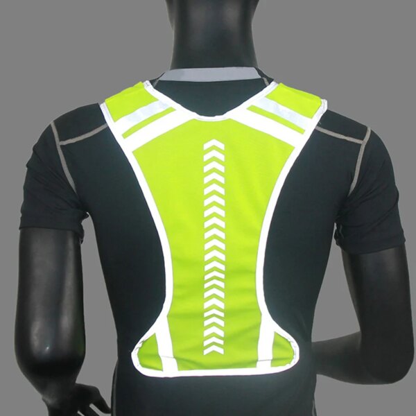 Chaleco reflectante chaqueta segura para correr trotar ciclismo motocicleta noche y T8