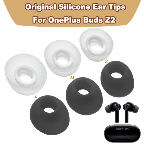 Almohadillas de repuesto para los oídos, tapones para los oídos para OnePlus Buds Z2, almohadillas de silicona, tapones para los oídos, accesorios para auriculares