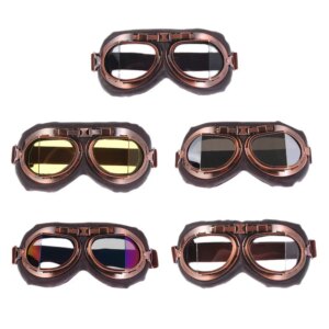 Gafas Retro para motocicleta, gafas para ciclismo, gafas de piloto Vintage, equipo protector de Motor, gafas para motocicleta, Cruiser, Cafe, Scooter