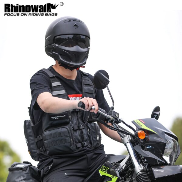 Rhinowalk-Chaleco para motociclismo, chaqueta portátil para viajar al aire libre con bolsa de agua, bolsillo, mochila Universal para ciclismo, almacenamiento