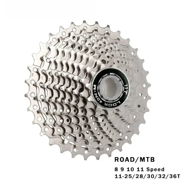 Piñón de rueda libre para bicicleta de carretera, 8, 9, 10, 11 velocidades, 11-25T, 28T, 32T, 34T, 36T, Cassette SRAM de 12V, piezas de bicicleta