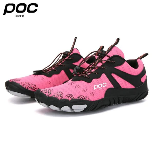 Zapatos de ciclismo de carretera para mujer, calzado rosa para bicicleta de montaña, calzado de ciclismo para hombre, zapatillas deportivas para deportes al aire libre, MOTO POC, calzado de carreras