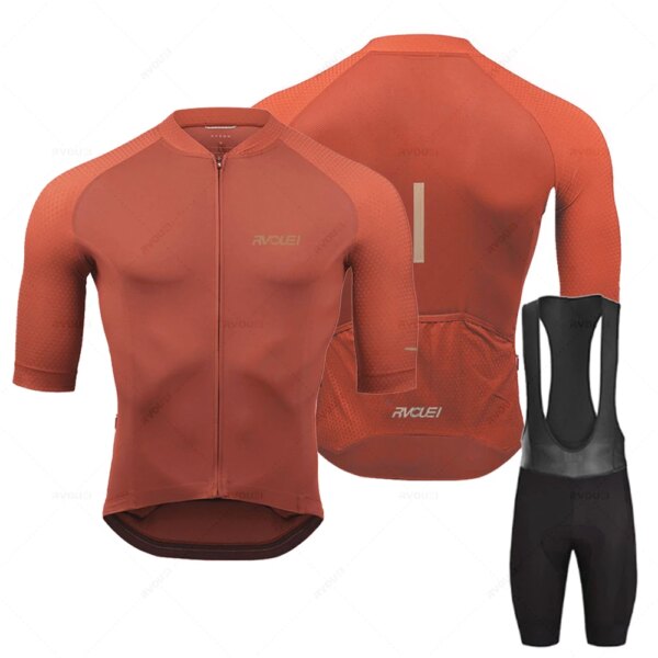 Rvouei-Conjuntos de Jersey de Ciclismo para hombre, Ropa de Ciclismo de montaña, uniforme, Maillot, traje de bicicleta, verano 2023