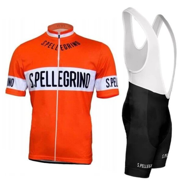 S.PELLEGRINO equipo Retro clásico Ciclismo Jerseys conjunto bicicleta de carreras verano manga corta Ropa Kit Maillot Ropa Ciclismo