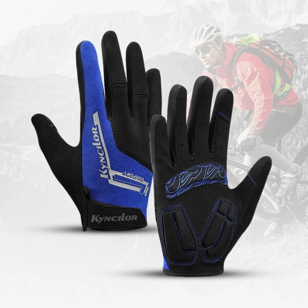 SBR-guantes de dedo completo para bicicleta, a prueba de golpes, transpirables, antideslizantes, para deportes al aire libre, ciclismo, levantamiento de pesas, Fitness, bicicleta de carretera