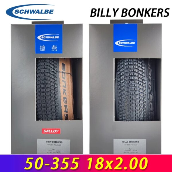 SCHWALBE BILLY BONKERS 50-355 18x2,00 neumático plegable de pared lateral negro y marrón para Dirt Jump MTB Bike PumpTrack piezas de ciclismo