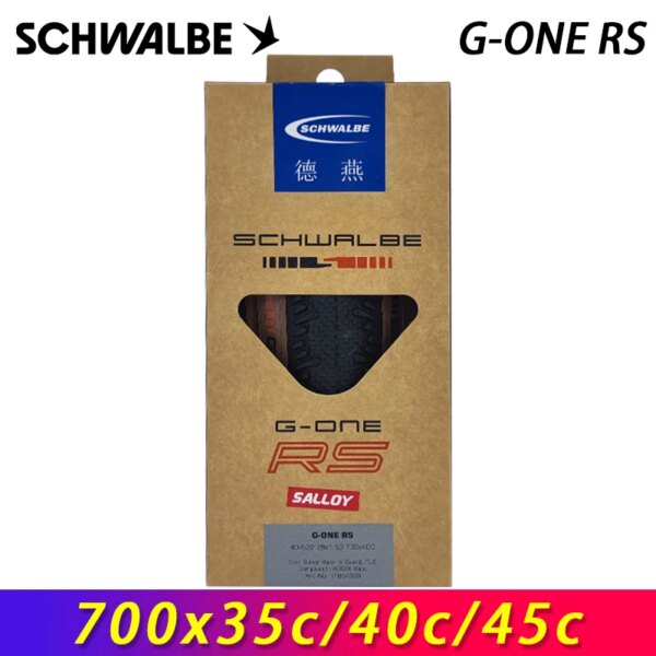 SCHWALBE Original G-ONE RS 700x3 5c/40c/45c neumático plegable sin cámara lateral marrón para XC grava bicicleta de turismo piezas de ciclismo