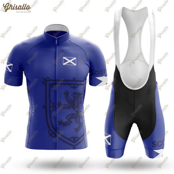 SCOTLAND-Conjunto de Jersey de ciclismo de secado rápido para hombre, equipo de bicicleta de carretera, camiseta de ciclismo, ropa, pantalones cortos, descenso, ropa aeróbica