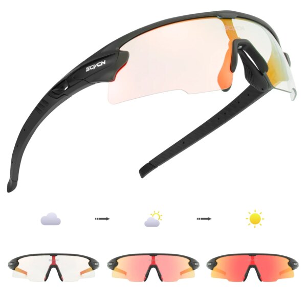 SCVCN Gafas fotocromáticas para ciclismo, gafas de sol para ciclismo UV400, gafas para bicicleta al aire libre, accesorios deportivos, gafas MTB, gafas para bicicleta