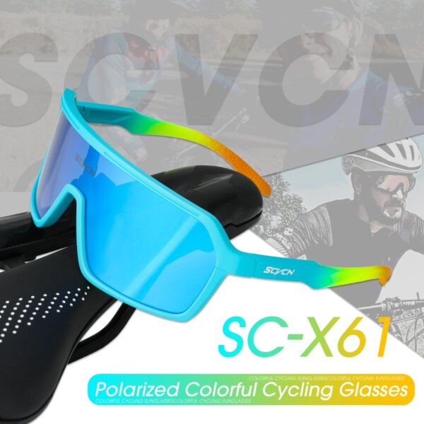 SCVCN-gafas fotocromáticas para ciclismo, polarizadas, con montura para miopía integrada, deportivas para hombre y mujer, gafas de sol para ciclismo, gafas para bicicleta