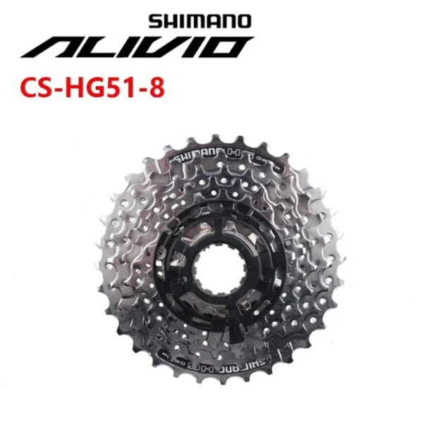 SHIMANO ALIVIO HG51-8S Cassette CS-HG51-8 11-32T para bicicleta de montaña MTB 8s volante de bicicleta Original Shimano Cassette de bicicleta