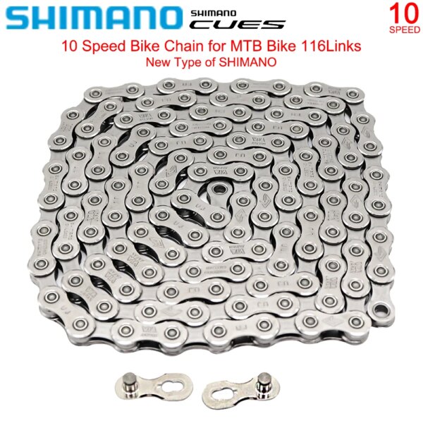 SHIMANO ER8 CUES LG500 cadena LINKGLIDE de 9/10/11 velocidades para bicicleta de carretera MTB, 116 eslabones, cadena para bicicleta de montaña, piezas originales