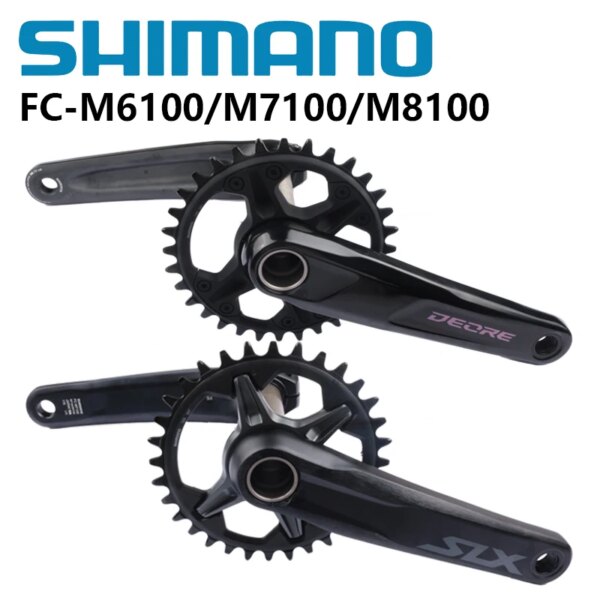 SHIMANO SLX M7100 M7120 DEORE M6100 M6120 XT M8100 170/175mm 30T/32T/34T/36T platos y bielas para bicicleta de montaña 12s plato y bielas