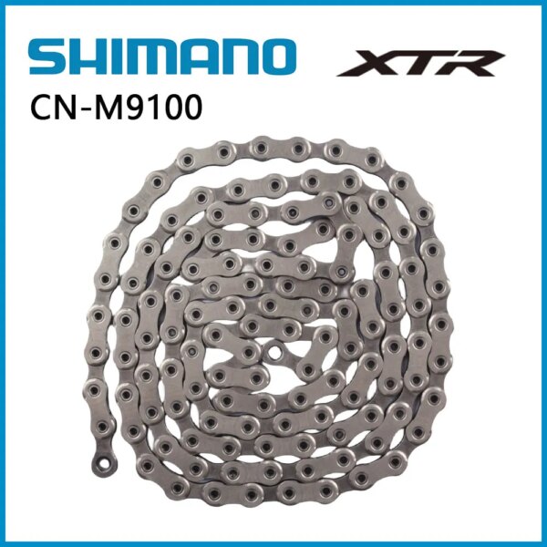 SHIMANO XTR M9100 cadena de bicicleta de montaña CN-M9100 de enlace rápido de 12 velocidades 126L 118L 138L adecuado para bicicleta de montaña parte 1 Uds