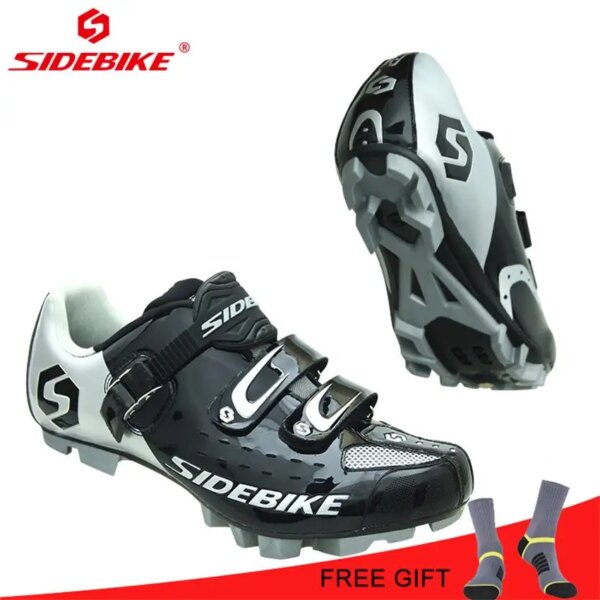 SIDEBIKE, zapatos de ciclismo MTB para hombre, zapatos de bicicleta de montaña con autosujeción, zapatillas profesionales transpirables para carreras de bicicletas, zapatos de ciclismo