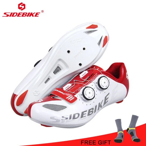 SIDEBIKE-zapatos de Ciclismo de carretera para hombre, zapatillas profesionales de nailon, Zapatillas de atletismo