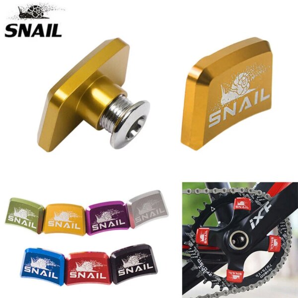Tornillos de plato de bicicleta SNAIL MTB, tornillos de bielas de aleación, clavos cuadrados para rueda dentada de bicicleta de montaña, 4/1 Uds., perno de bicicleta de marcha única