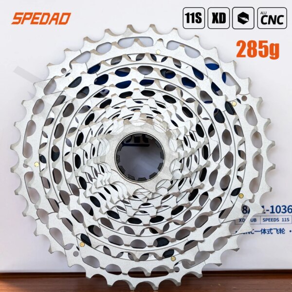 SPEDAO-Cassette de rueda libre para bicicleta de montaña, 11S, 10-36T, 11 velocidades, CNC, compatible con XD, superligero, hecho en CNC, 285g