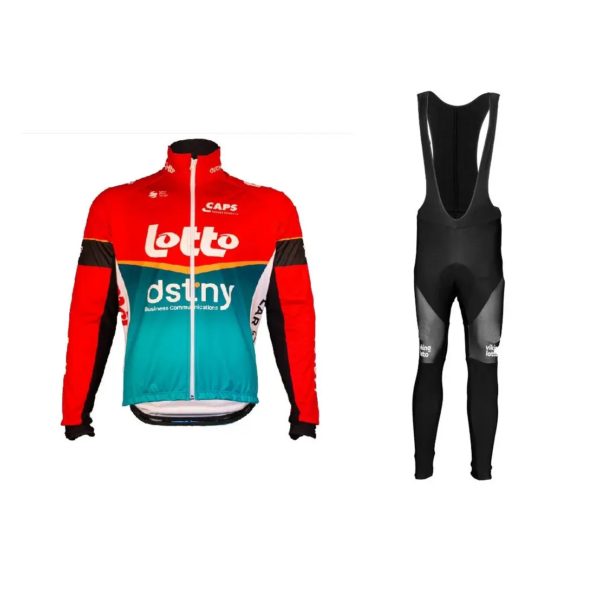 Primavera Verano 2024 LOTTO DSTNY equipo Ciclismo Jersey Ropa de bicicleta de manga larga con pantalones con pechera Ropa Ciclismo