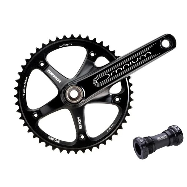 SRAM Original Omnium-platos y bielas de pista, piñón fijo, rueda dentada de bicicleta, 48T GXP, 165/170mm, bielas de marcha única/platos de pista