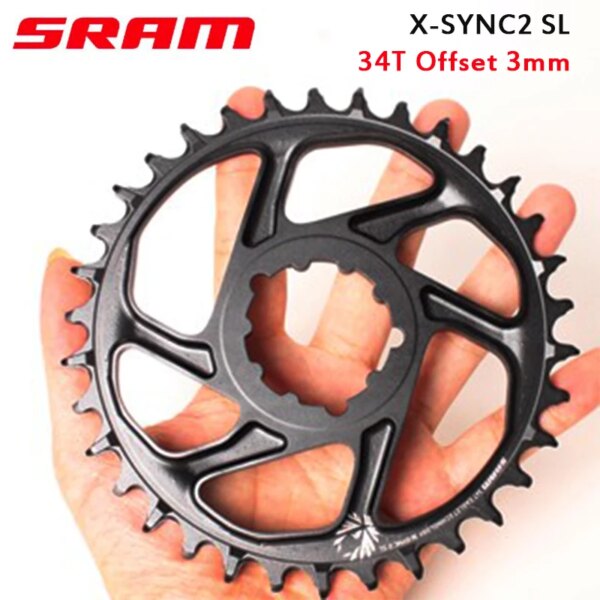 SRAM X-SYNC 2 SL plato 34T GX Eagle rueda dentada de bicicleta 12 velocidades 12V rueda de cadena 3mm corona de bicicleta compensada 12 S platos y bielas de bicicleta de montaña