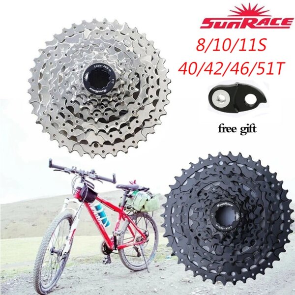 SUNRACE-Cassette para bicicleta de montaña, piñón libre de alta resistencia para Shimano HG, 8, 10, 11 velocidades, 11-40/42/46/51T