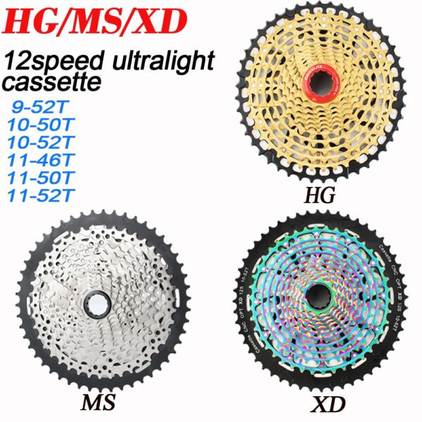 SUNSHINE MTB bicicleta 12 velocidades rueda libre ultraligera HG/XD/MS k7 12v Cassette CNC sistema de piñón libre para Shimano/SRAM