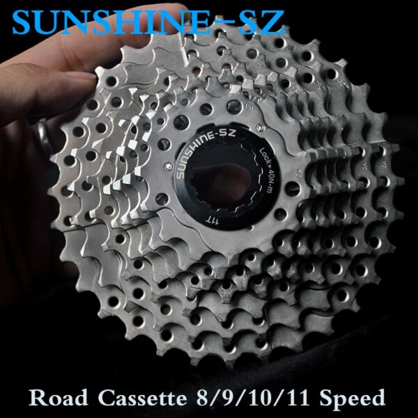 SUNSHINE -SZ-Cassette de bicicleta de velocidad 8/9/10/11, rueda libre 11-25/28/32/36, piñón libre para buje HG