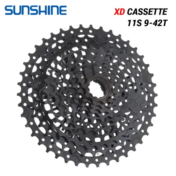 SUNSHINE XD-Cassette de bicicleta de montaña, rueda libre negra/plateada, 11/12 velocidades, 9-42T/9-50T, para Sram XD Freehub, Cassette de 12 velocidades