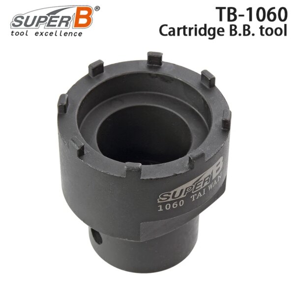 Cartucho de bicicleta SUPER B TB-1060, herramienta BB para Shimano/Truvativ/SRAM/y todos los ISIS, soporte inferior de 8 muescas, herramienta de reparación de bicicletas