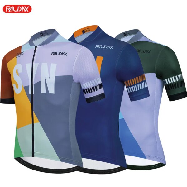 SYN RAUDAX-camisetas de ciclismo para jóvenes, camiseta de ciclismo transpirable de verano, ropa de ciclismo de manga corta, camisetas de triatlón para bicicleta de montaña