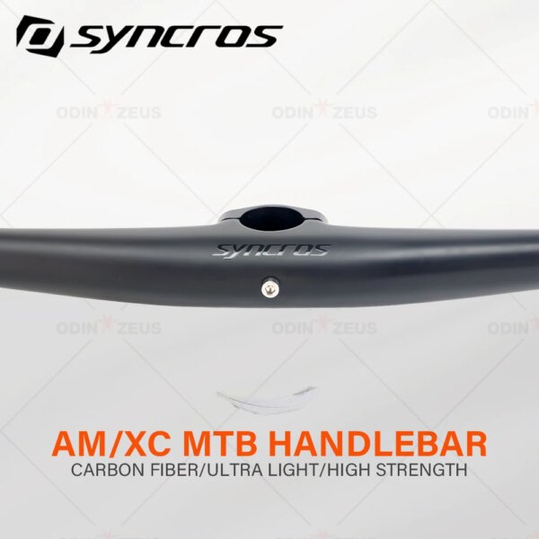 SYNCROS-Manillar integrado de carbono para bicicleta de montaña, manillar UD mate de 35x720-800mm AM FR XC con piezas de montaje para ordenador