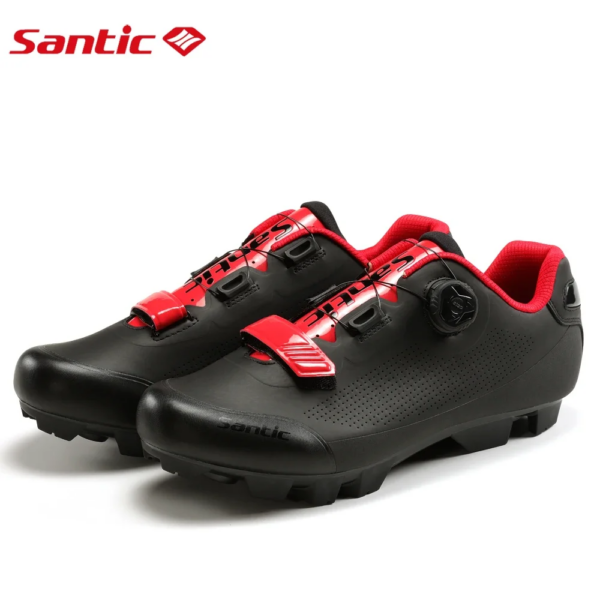 Santic ciclismo MTB Lock zapatos conducción al aire libre deportes bicicleta de montaña con cerraduras cómodas zapatillas de ciclismo transpirables Unisex