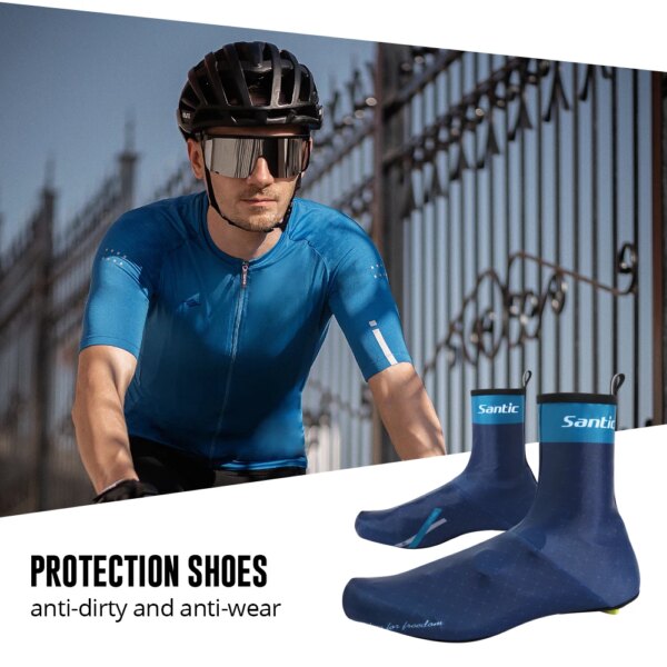 Santic protector para calzado de ciclismo, equipo para montar en bicicleta de montaña, primavera y verano, protector para calzado de bicicleta de carretera, a prueba de polvo y resistente al desgaste