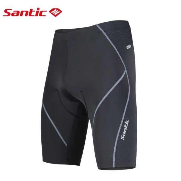 Santic hombres Coolmax 4D acolchado bicicleta ciclismo pantalones cortos reflectantes MTB pantalones cortos para bicicleta de carretera de secado rápido hombres pantalones cortos de conducción al aire libre