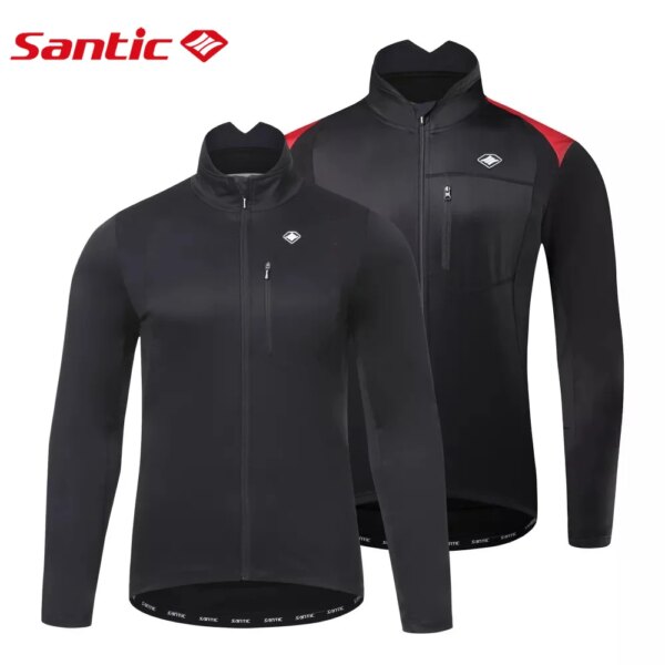 Santic chaquetas de ciclismo para hombre, chaquetas de invierno a prueba de viento para MTB, abrigo que mantiene el calor, ropa cómoda y transpirable KC6104