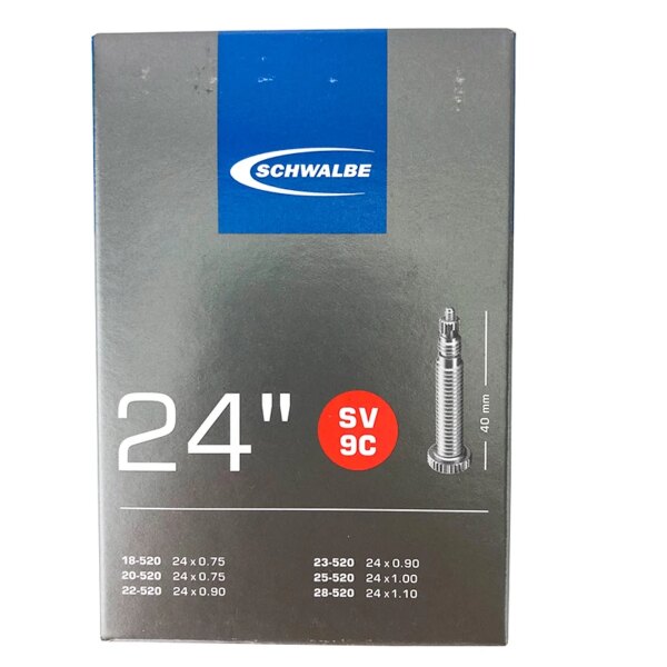 Schwalbe-tubos de bicicleta de 24 pulgadas, neumáticos interiores ultraligeros para bicicleta de montaña y carretera, válvulas SV/AV, piezas de ciclismo AV9A SV9C