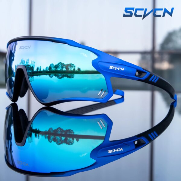 Scvcn gafas de sol de ciclismo polarizadas UV400 lentes de alto contraste nuevas gafas gafas de ciclismo accesorios de bicicleta