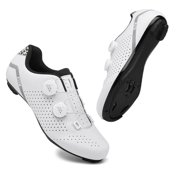 Zapatos de ciclismo con bloqueo automático para hombre y mujer, zapatillas de ciclismo de montaña todoterreno, zapatos de bicicleta de carretera de tierra, zapatillas de ciclismo de velocidad plana