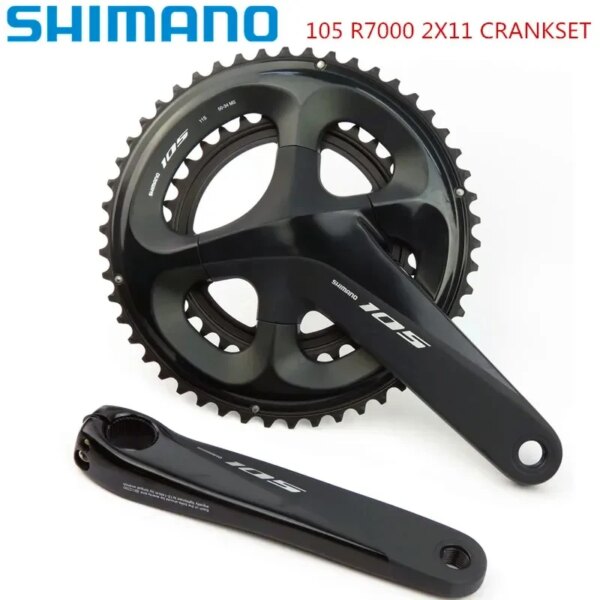 Shimano-platos y bielas para bicicleta de carretera, 105 R7000, 2x11 velocidades, R7100, 2x12s, 165/170/172, 5/175mm, 52-36T/53-39T/50-34T, actualización 5800